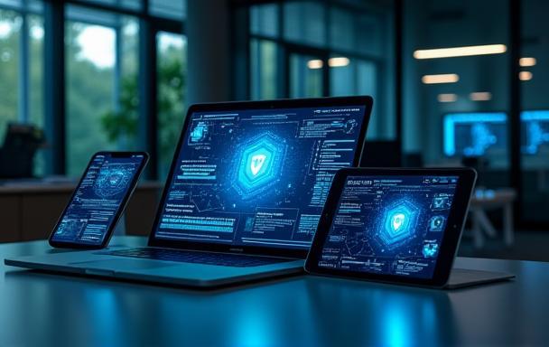 Modern cyber defense in action on multiple devices